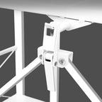 4 Tier White Foldable Display Stand with Wheels