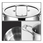 28cm Stainless Steel Soup Pot with Glass Lid