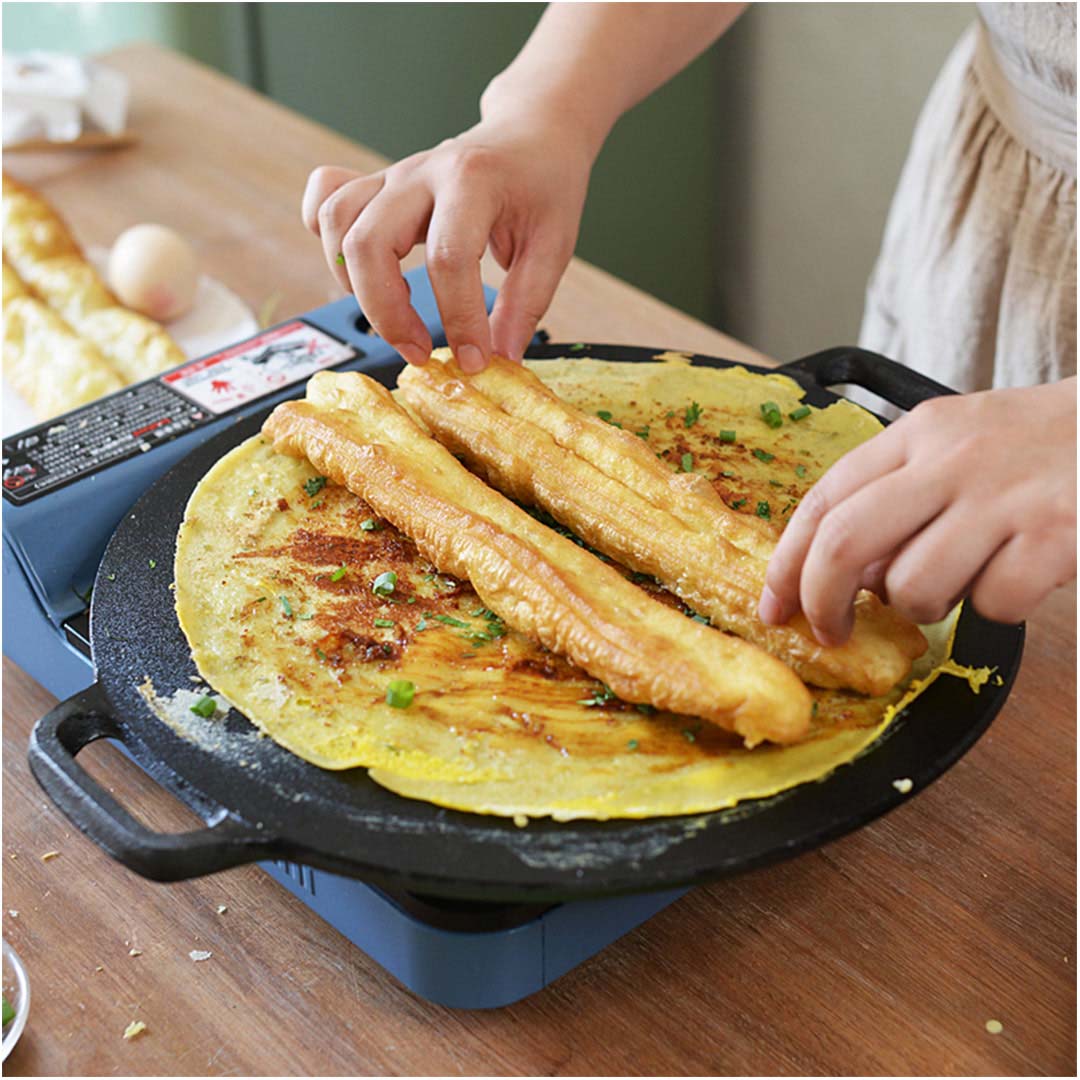 37cm Cast Iron Induction Crepes Pan Bakeware
