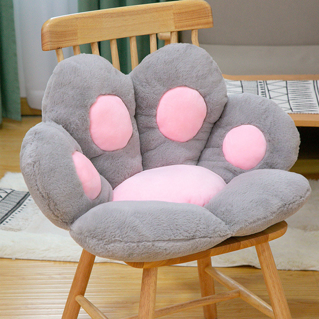 70cm Grey Paw Shape Cushion