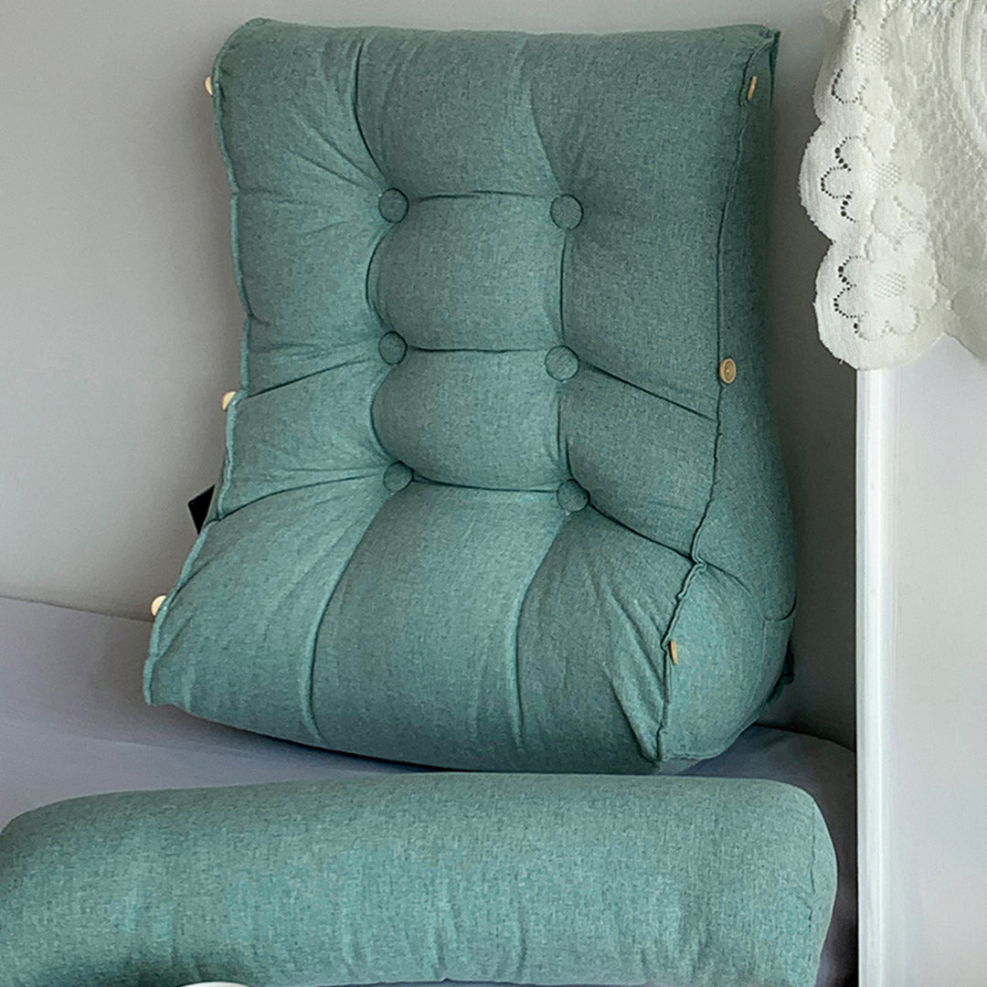 60cm Green Wedge Lumbar Pillow
