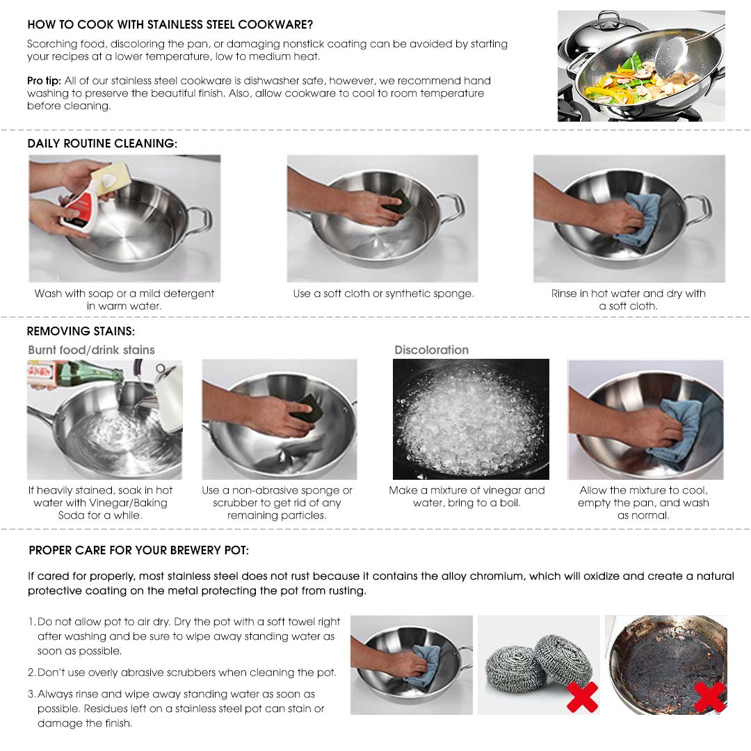 9L Top Grade 18/10 Stainless Steel Stockpot