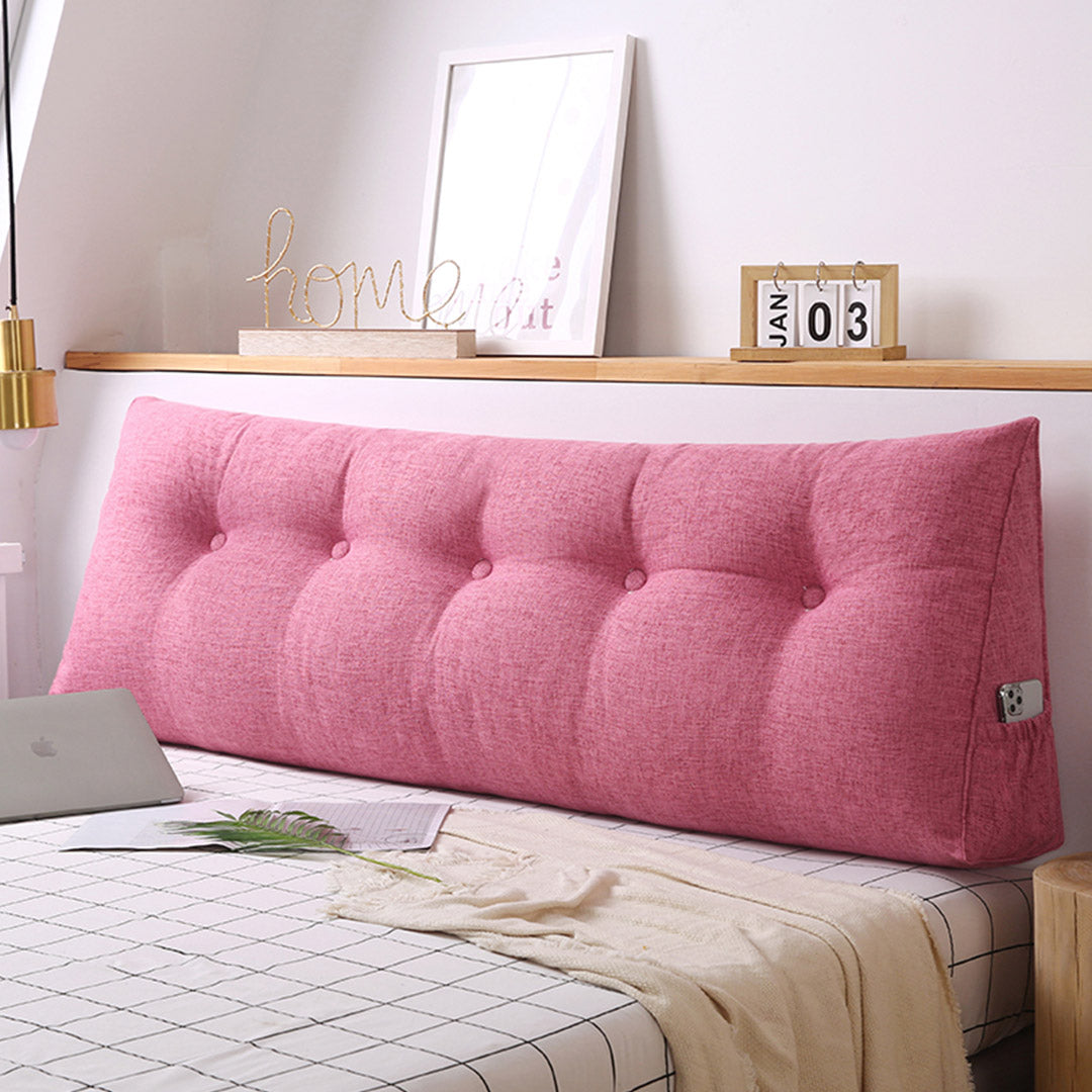 SOGA 120cm Pink Wedge Bed Cushion