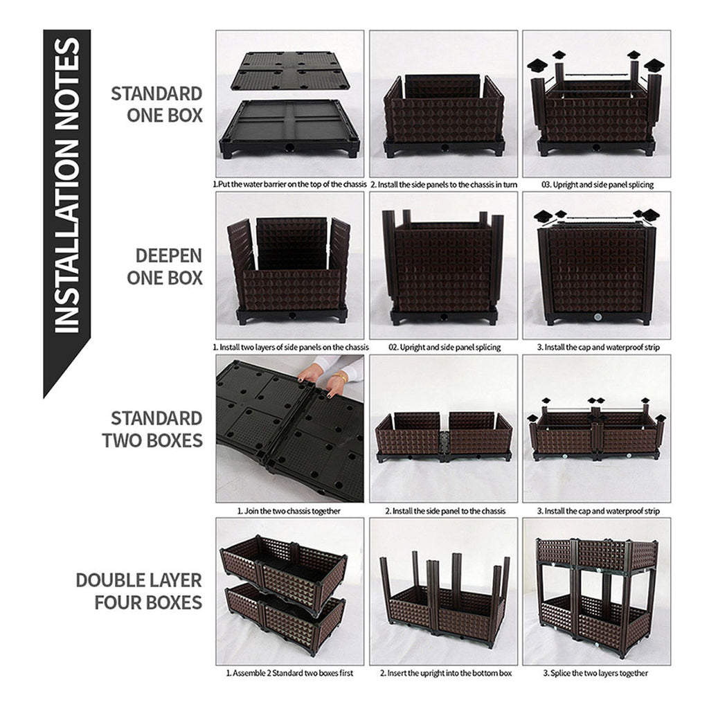 40X51CM Garden Plastic Planter Box with Legs
