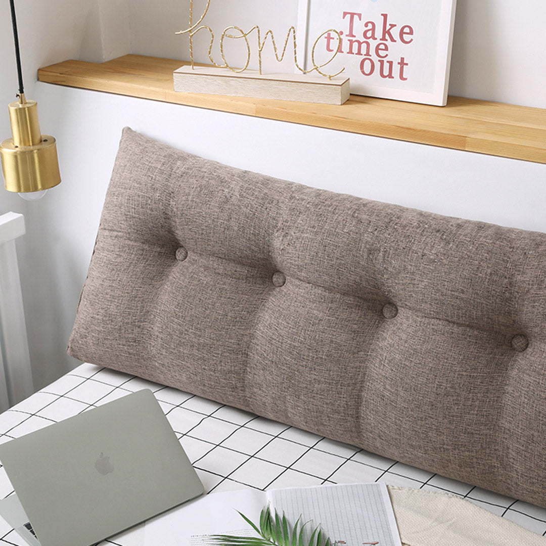SOGA 150cm Coffee Wedge Bed Cushion