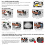 21L 18/10 Stainless Steel Perforated Pasta Strainer with Handle