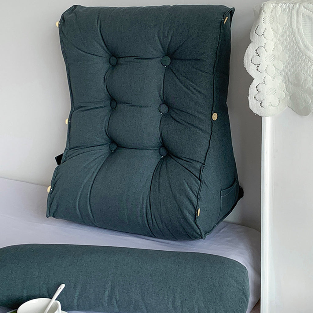45cm Grey Wedge Lumbar Pillow