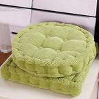 Green Plush Square Cushion