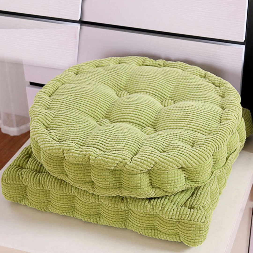 Green Plush Square Cushion