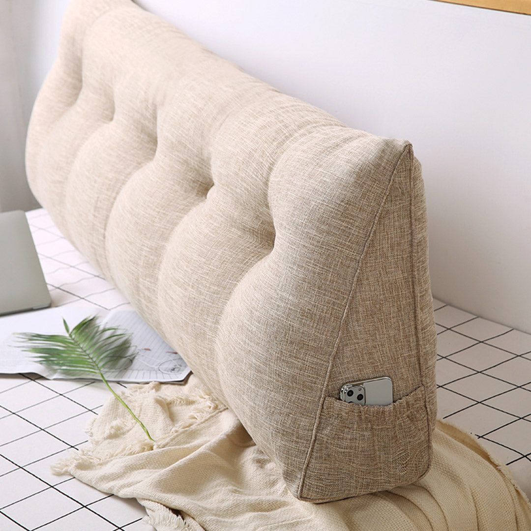 Soga 100cm Beige Triangular Wedge Cushion Pillow