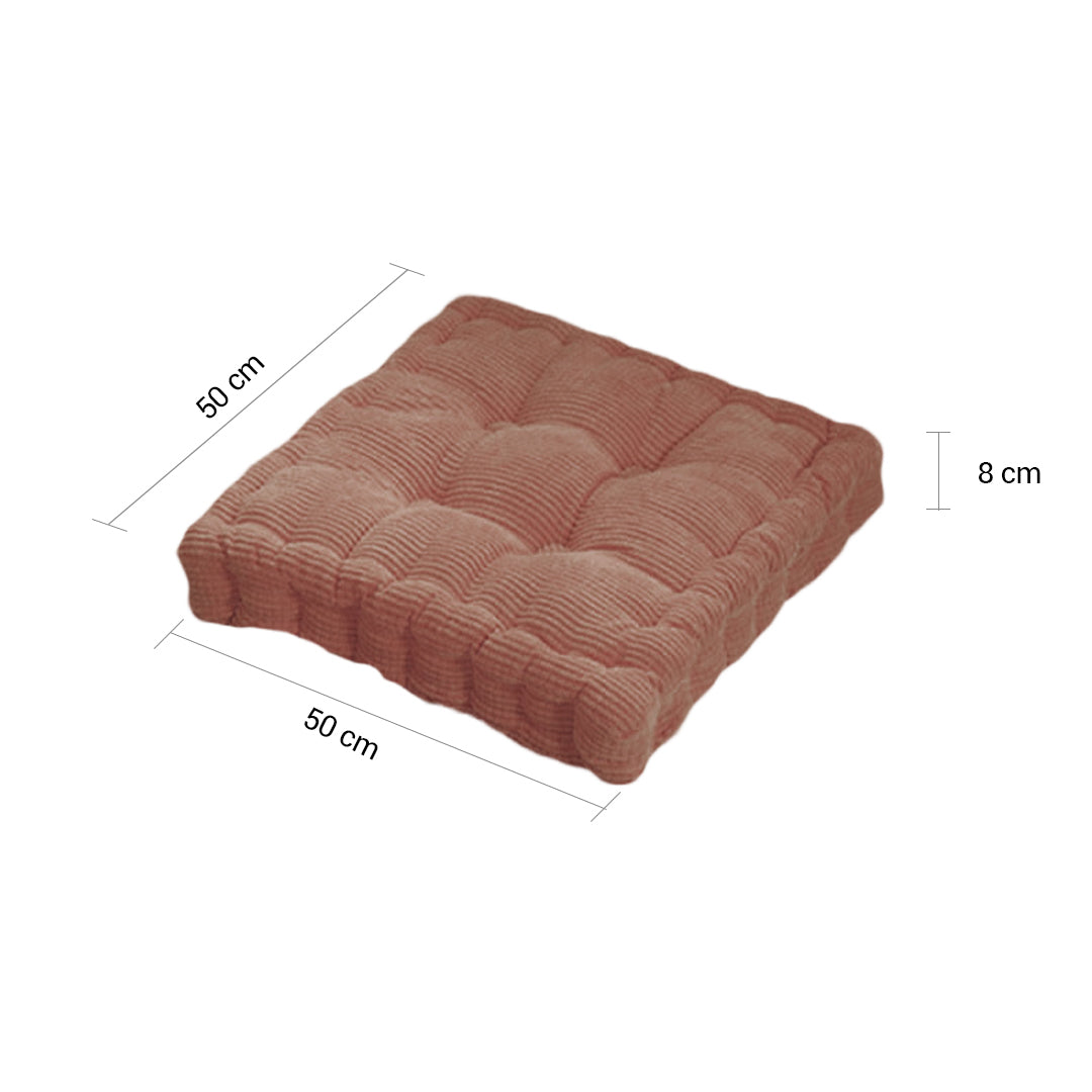 Coffee Plush Square Cushion