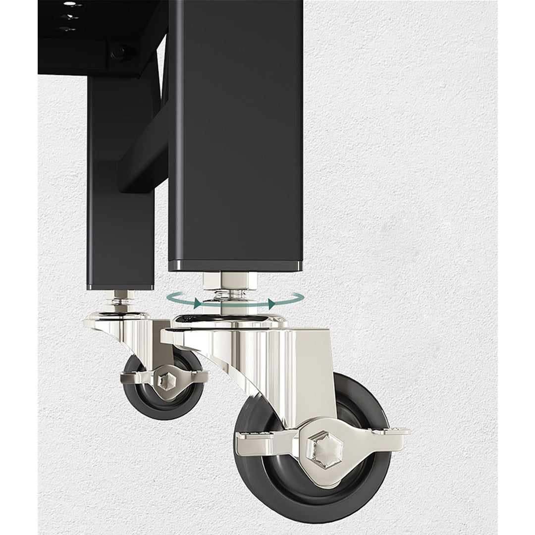 4 Tier Black Foldable Display Stand with Wheels