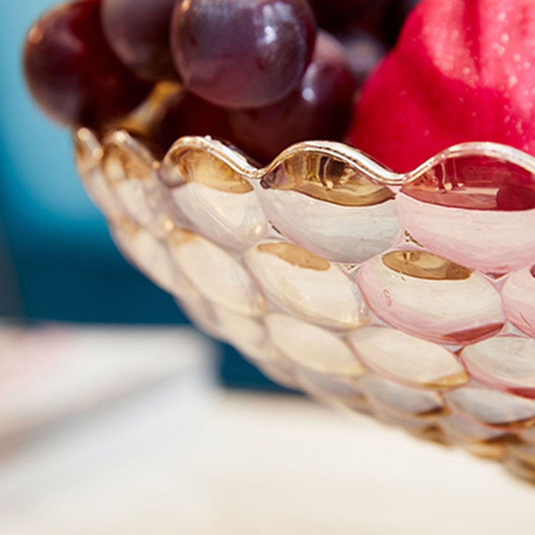 Pedestal Crystal Glass Fruit Bowl