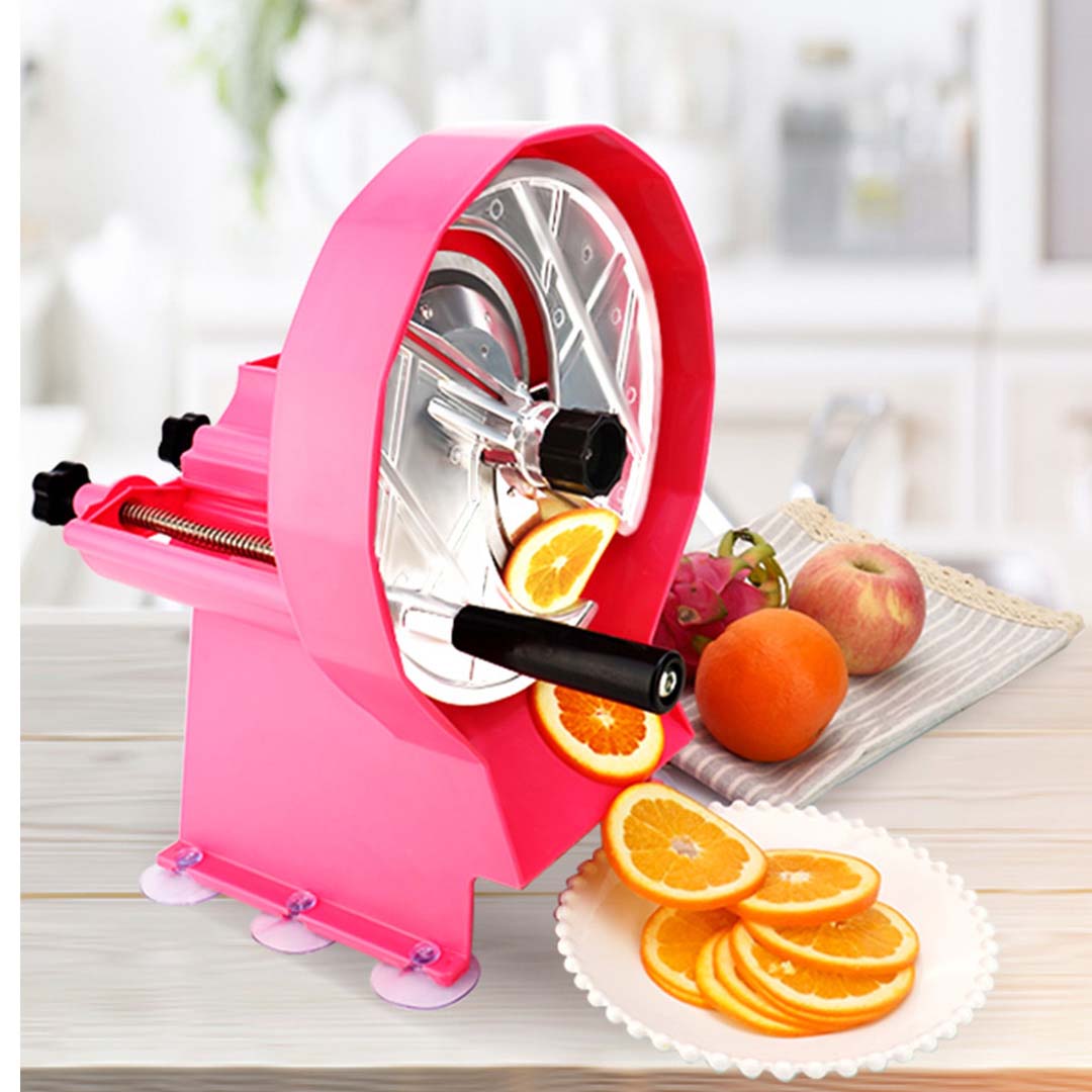 Commercial Manual Vegetable Fruit Slicer Pink