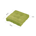 Green Plush Square Cushion