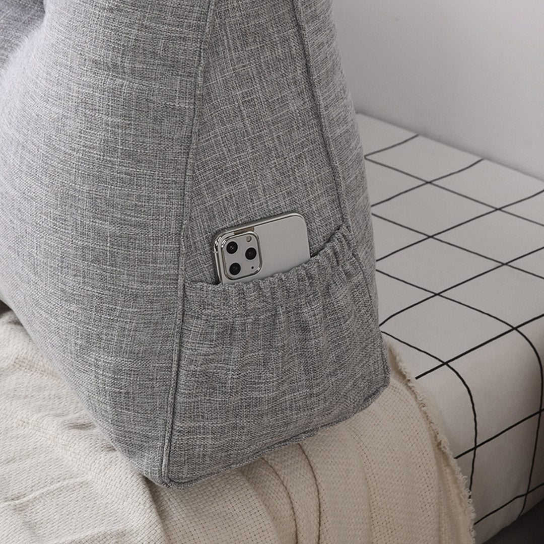 SOGA 150cm Silver Wedge Bed Cushion
