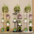 6 Tier White Metal Plant Rack