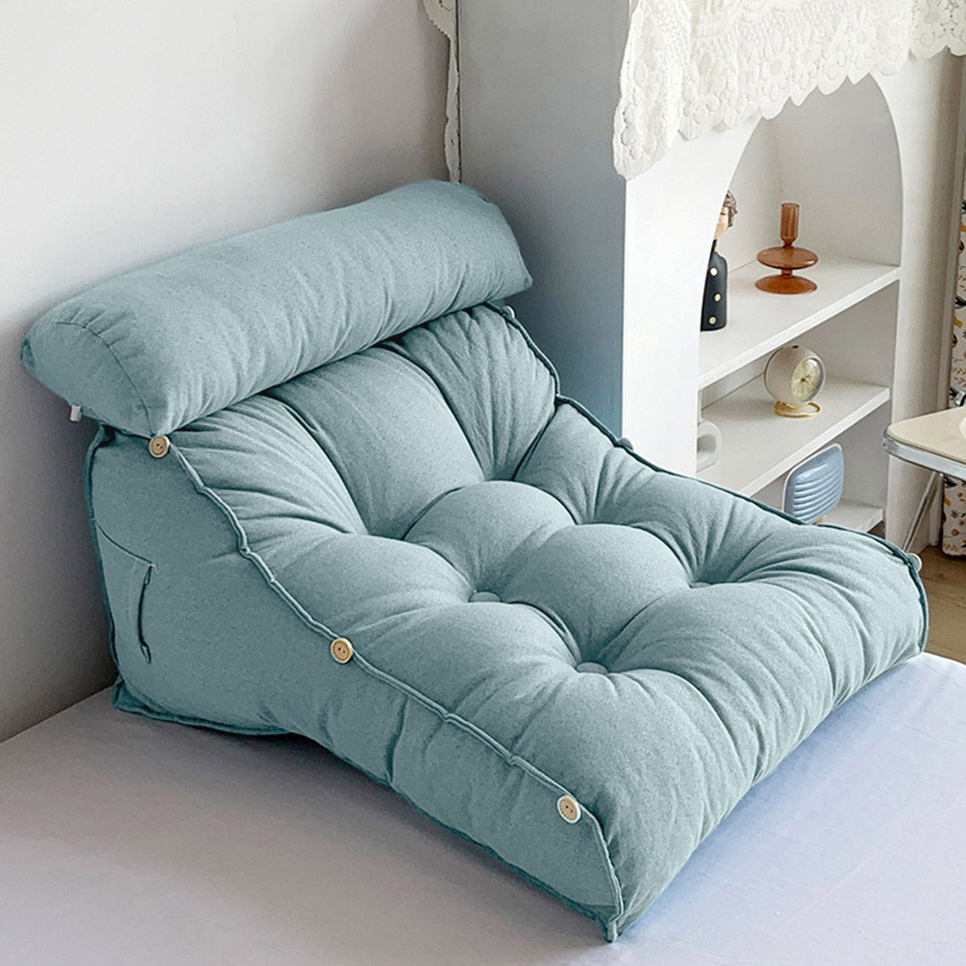 45cm Green Wedge Lumbar Pillow
