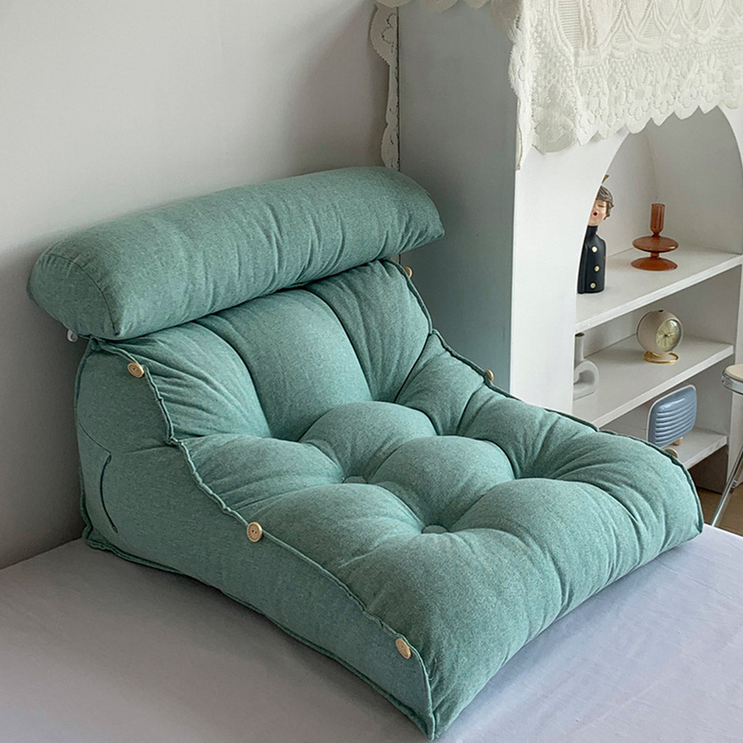 60cm Green Wedge Lumbar Pillow