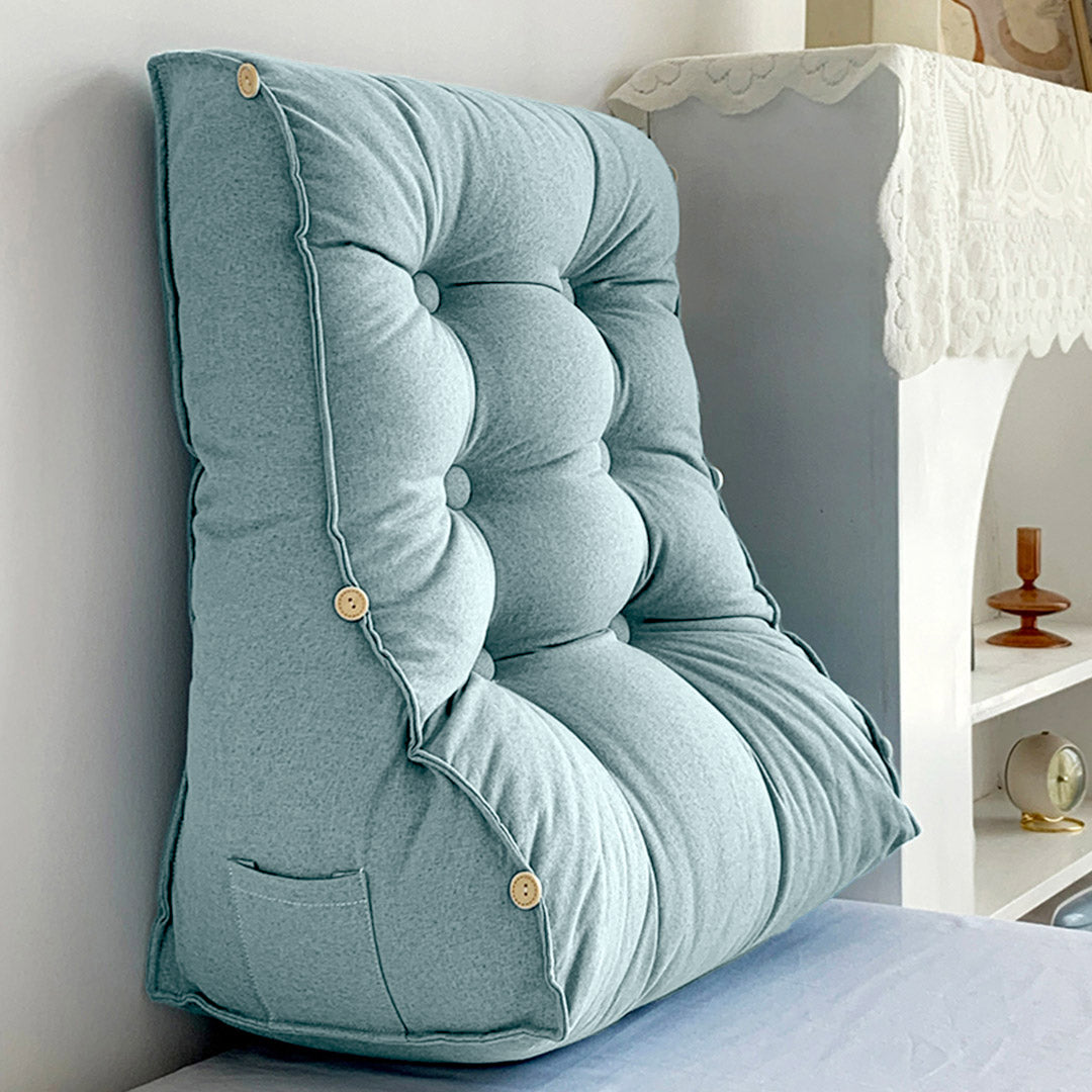 45cm Green Wedge Lumbar Pillow