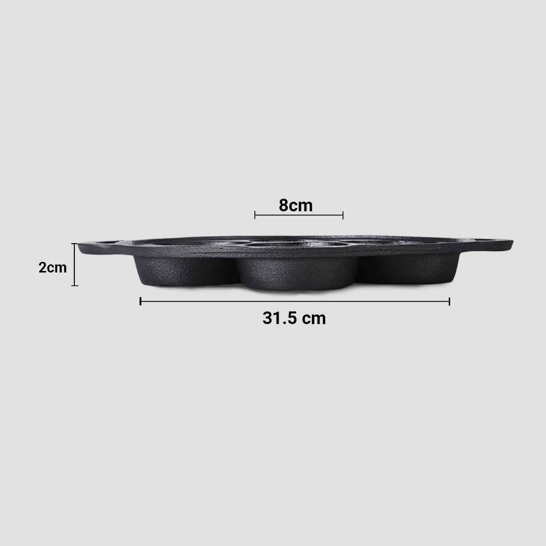 31.5cm Cast Iron Takoyaki Grill Mold