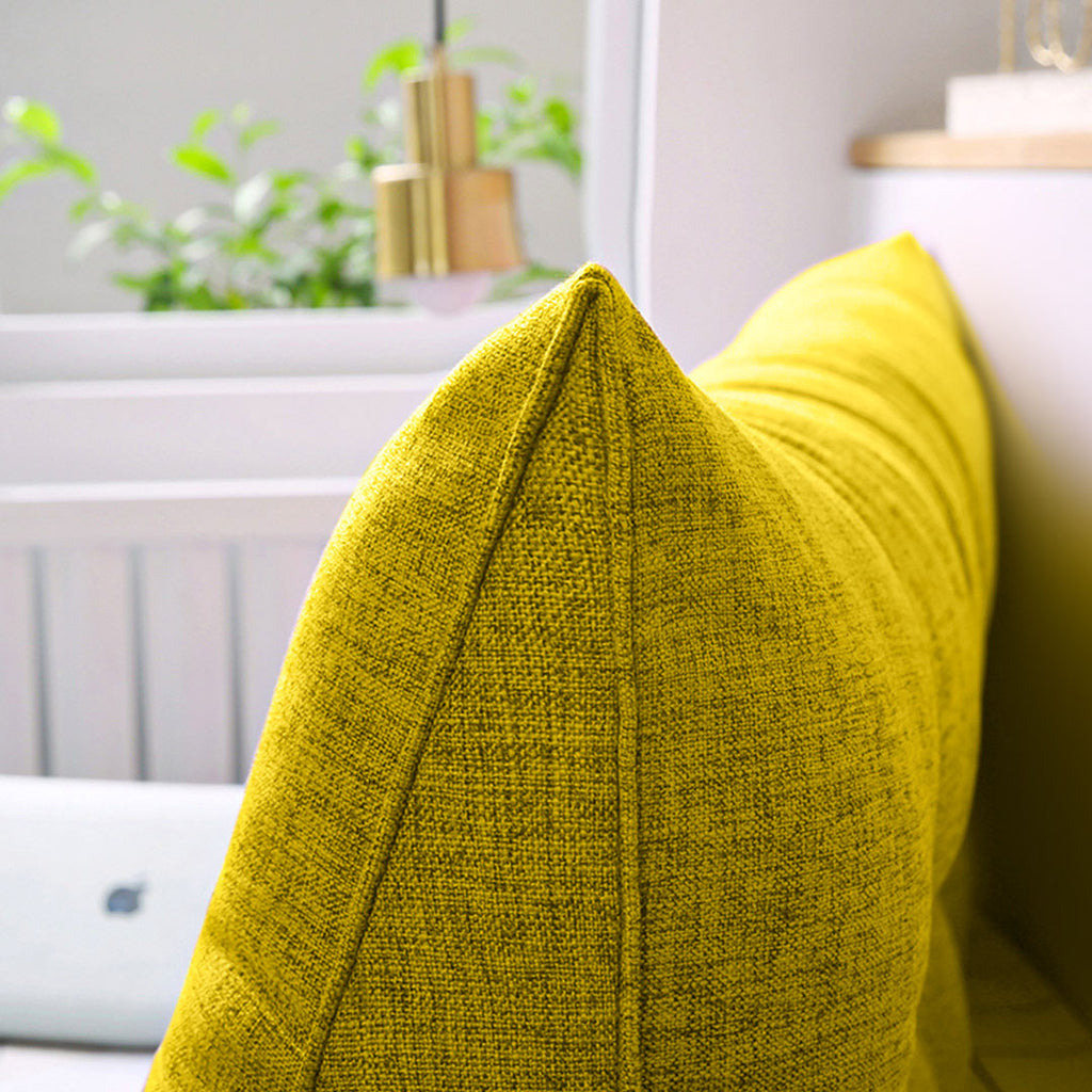 SOGA 180cm Yellow Wedge Bed Cushion