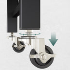 4 Tier White Foldable Display Stand with Wheels