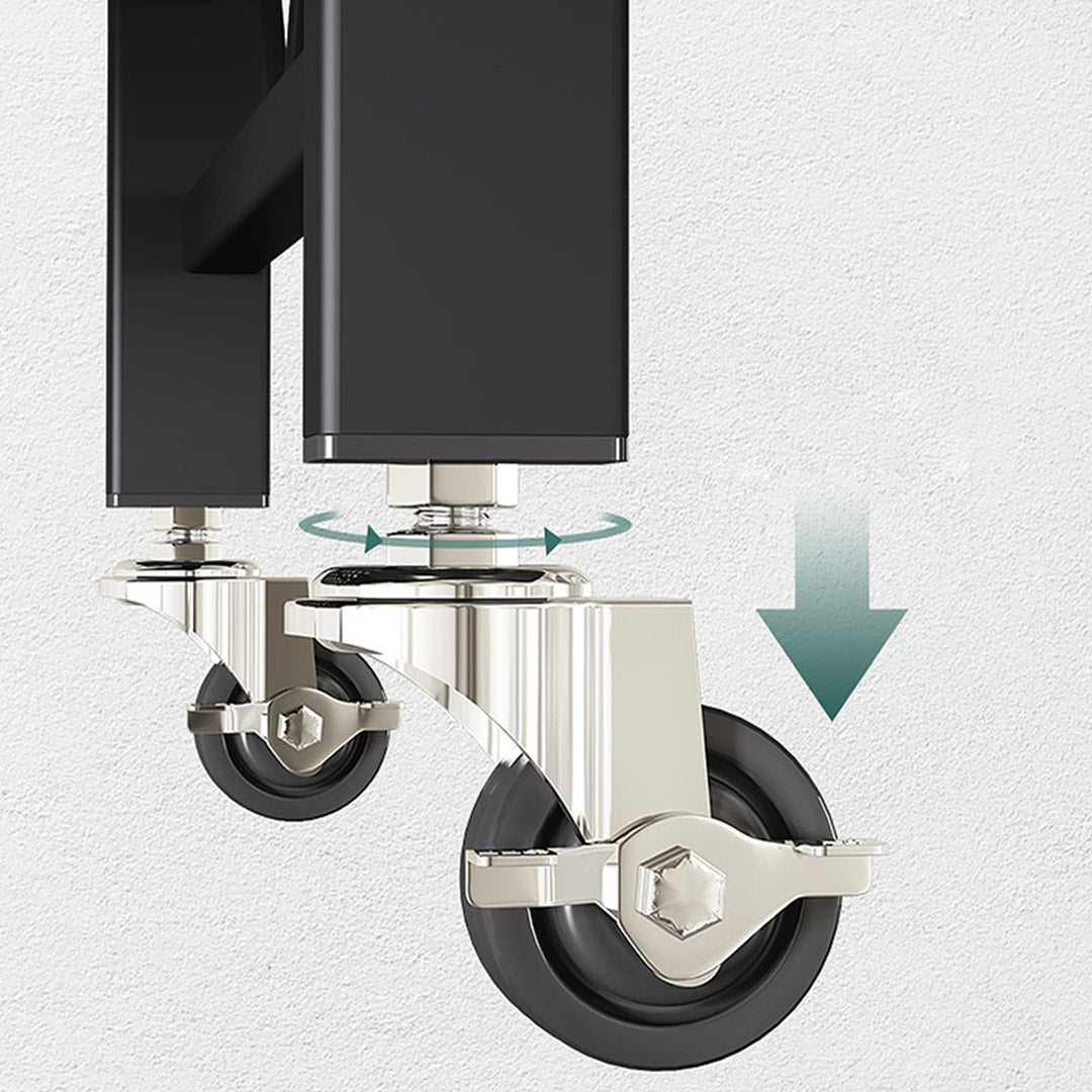 4 Tier White Foldable Display Stand with Wheels