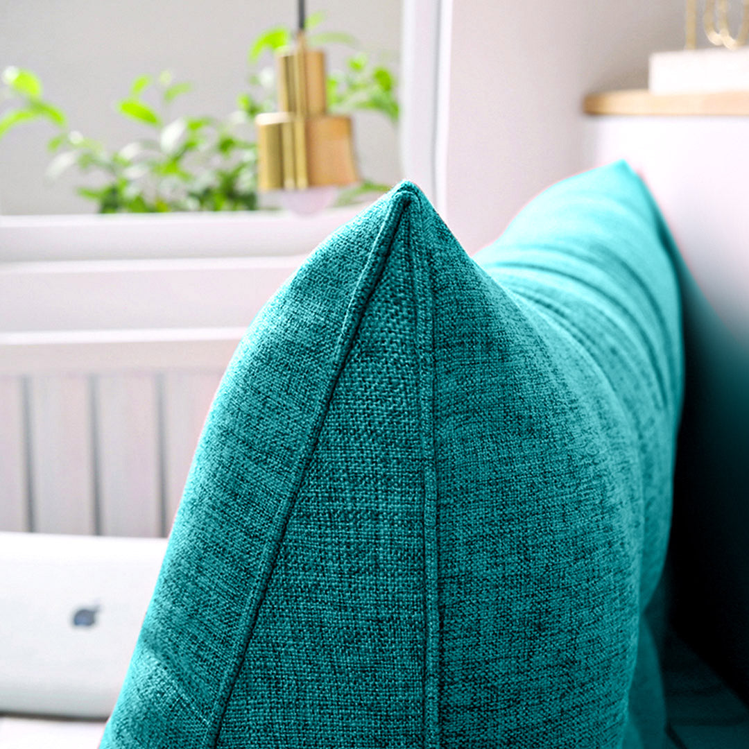 SOGA 120cm Blue Green Wedge Bed Cushion