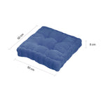 Blue Plush Square Cushion