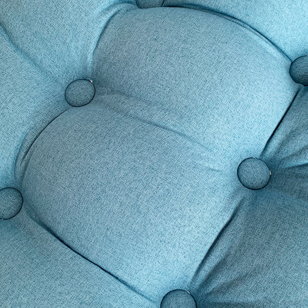 60cm Blue Wedge Lumbar Pillow