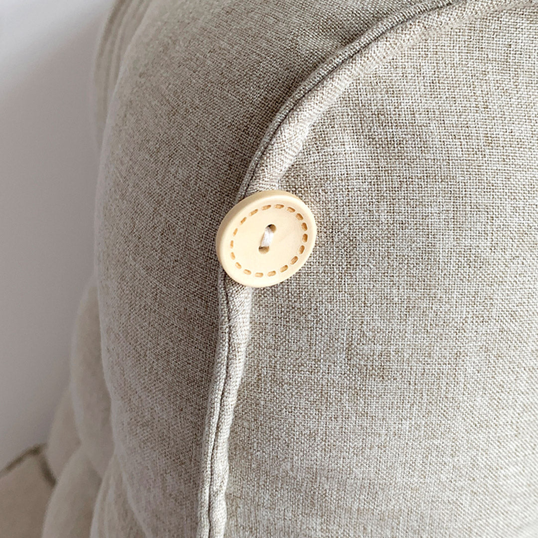 60cm White Wedge Lumbar Pillow