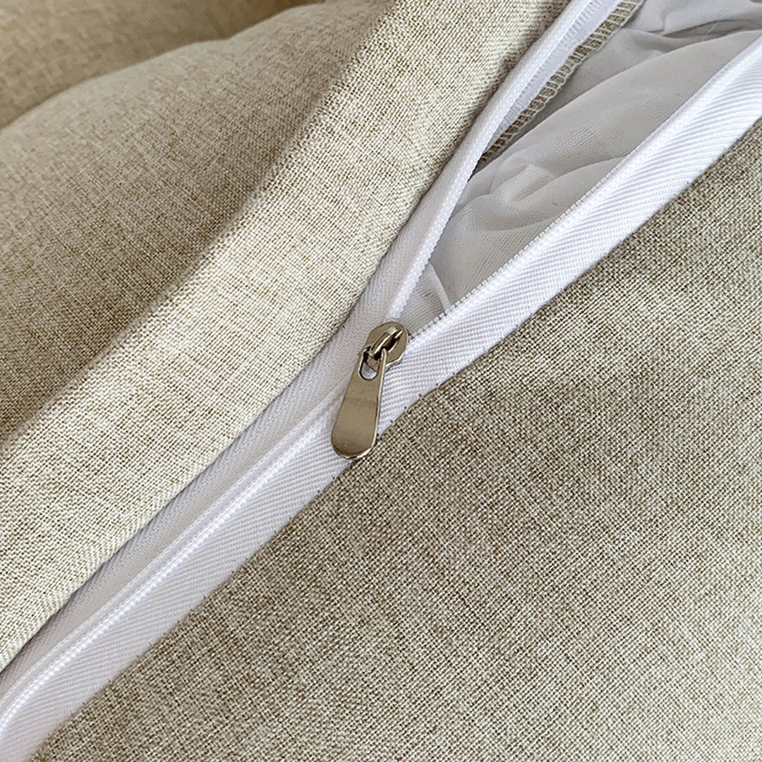45cm White Wedge Lumbar Pillow