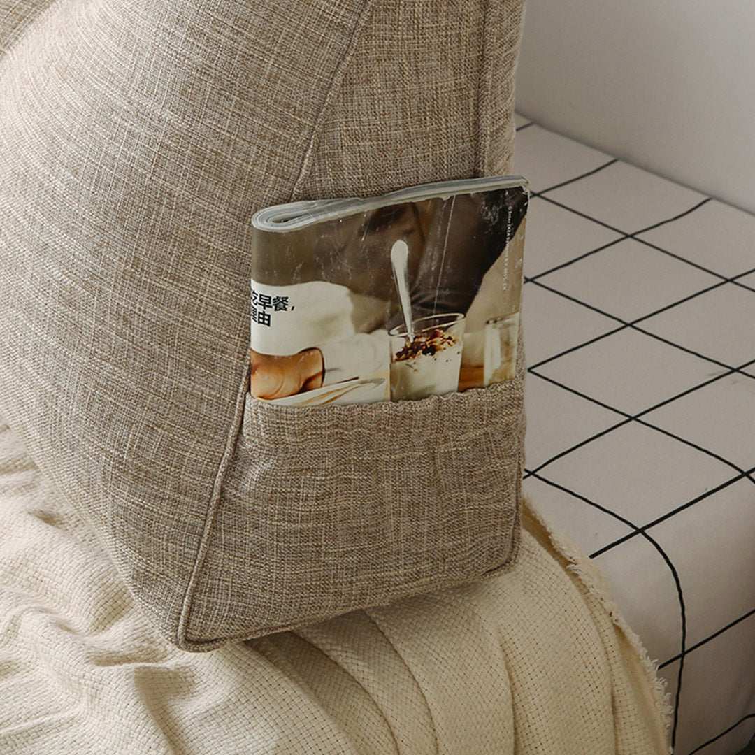 180cm Beige Wedge Bed Cushion