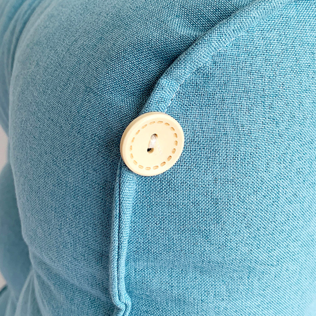 60cm Blue Wedge Lumbar Pillow