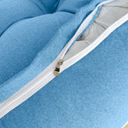 45cm Blue Wedge Lumbar Pillow