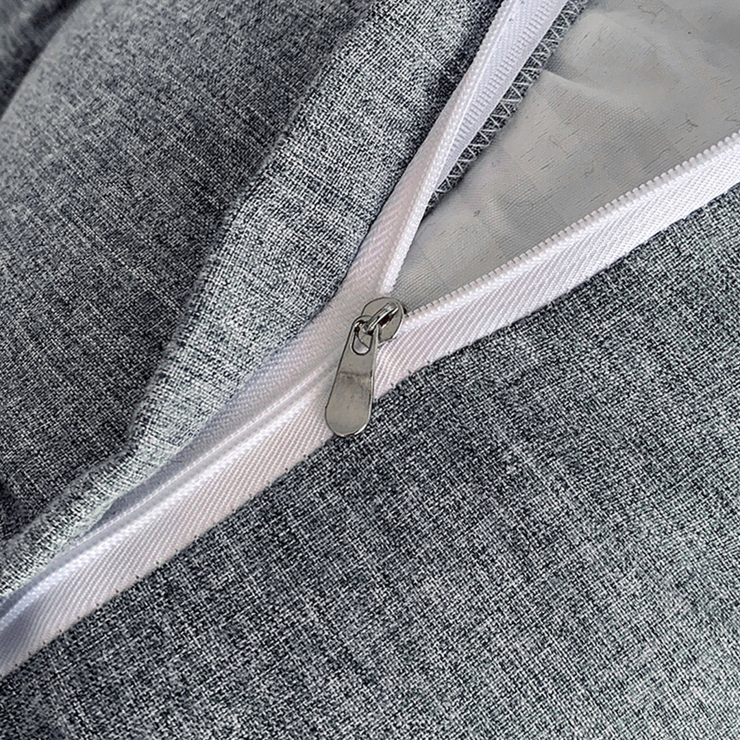 45cm Silver Wedge Lumbar Pillow