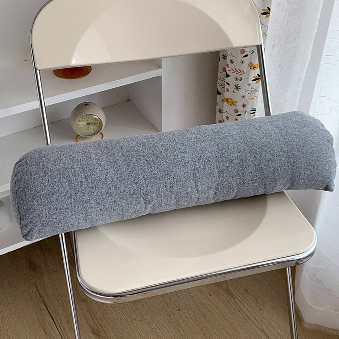 45cm Silver Wedge Lumbar Pillow
