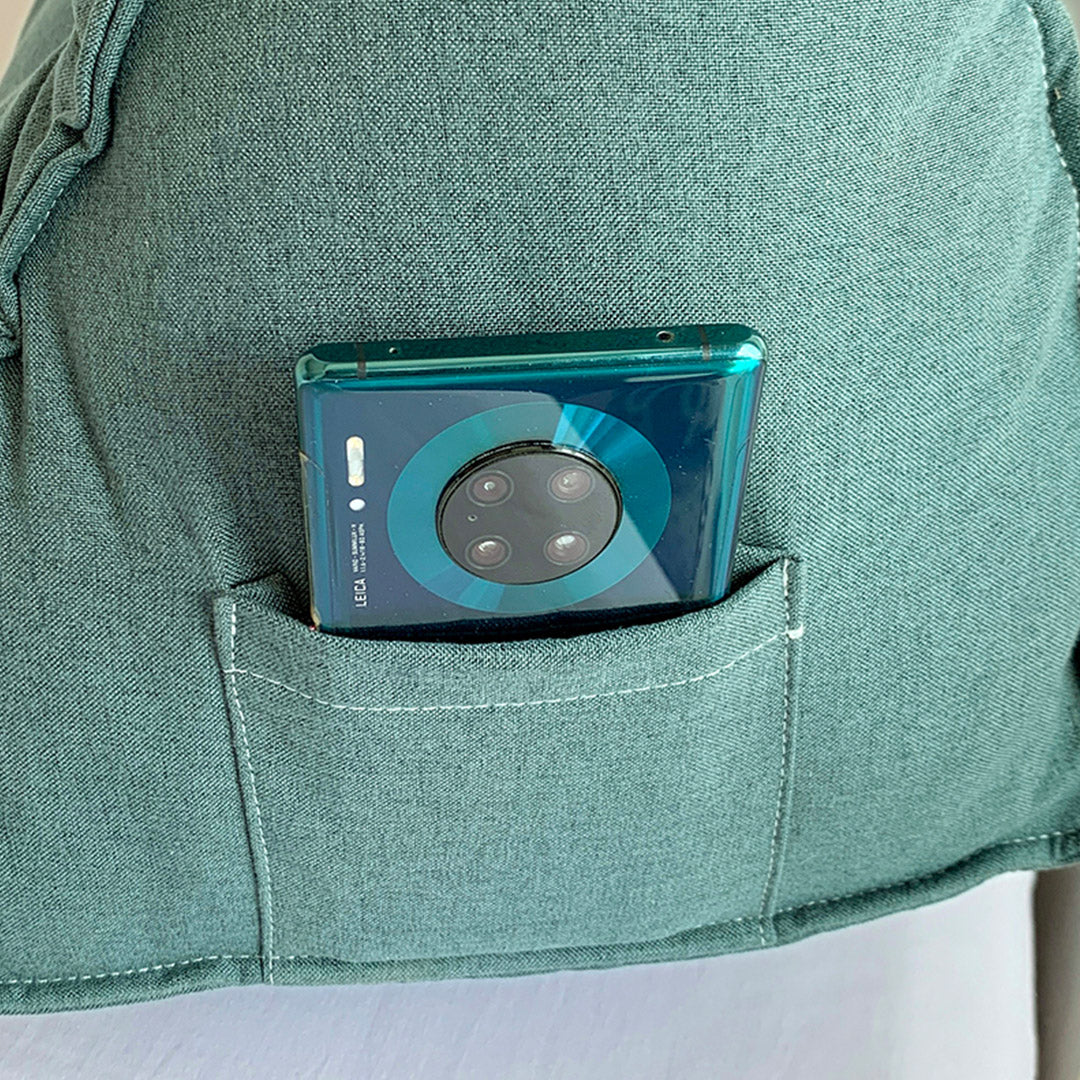 60cm Green Wedge Lumbar Pillow