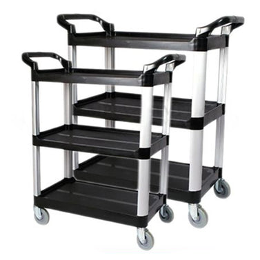 3 Tier Utility Cart Black 83.5x43x95cm Small