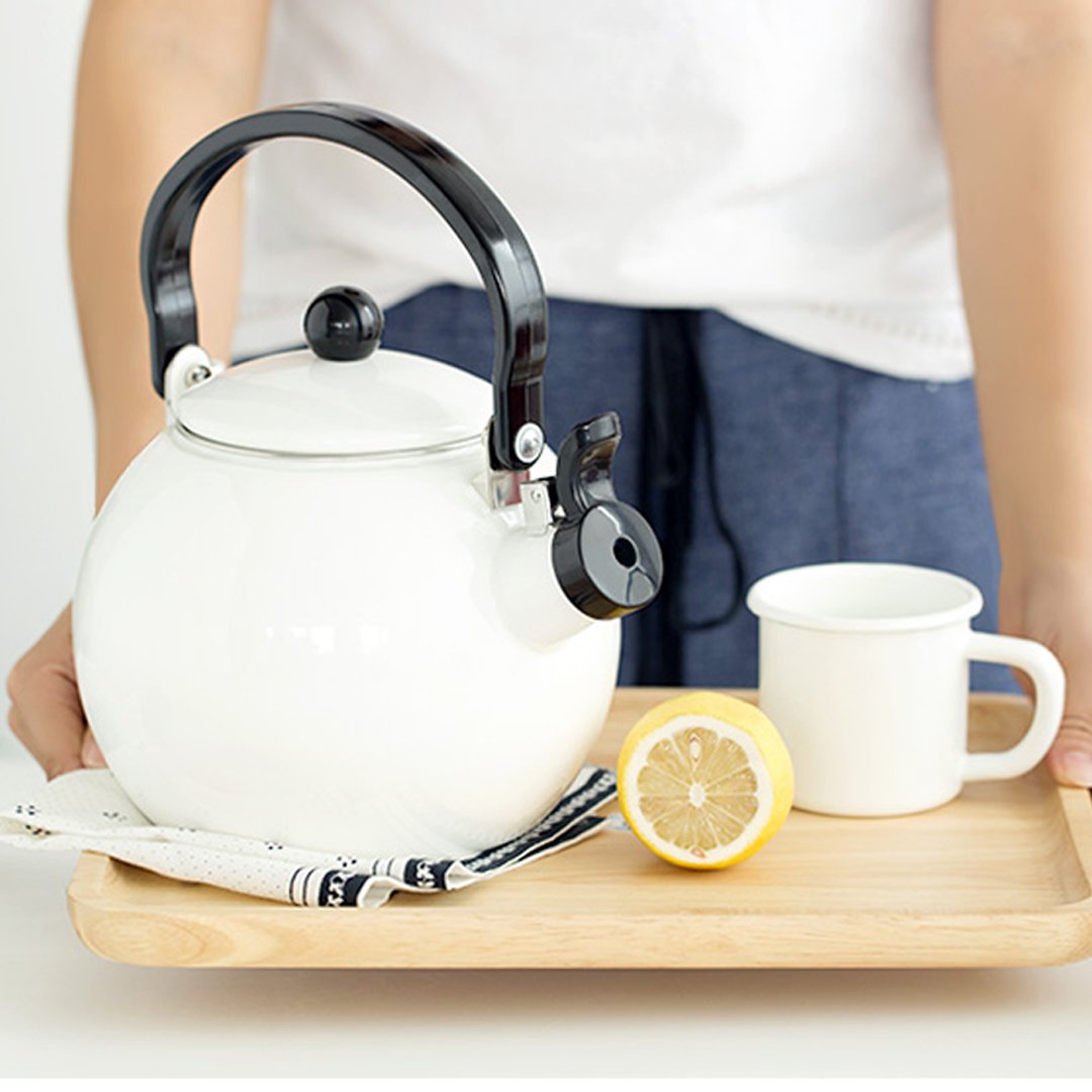 2.0 Liter Ceramic Porcelain Kettle White