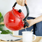 2.0 Liter Ceramic Porcelain Kettle Red