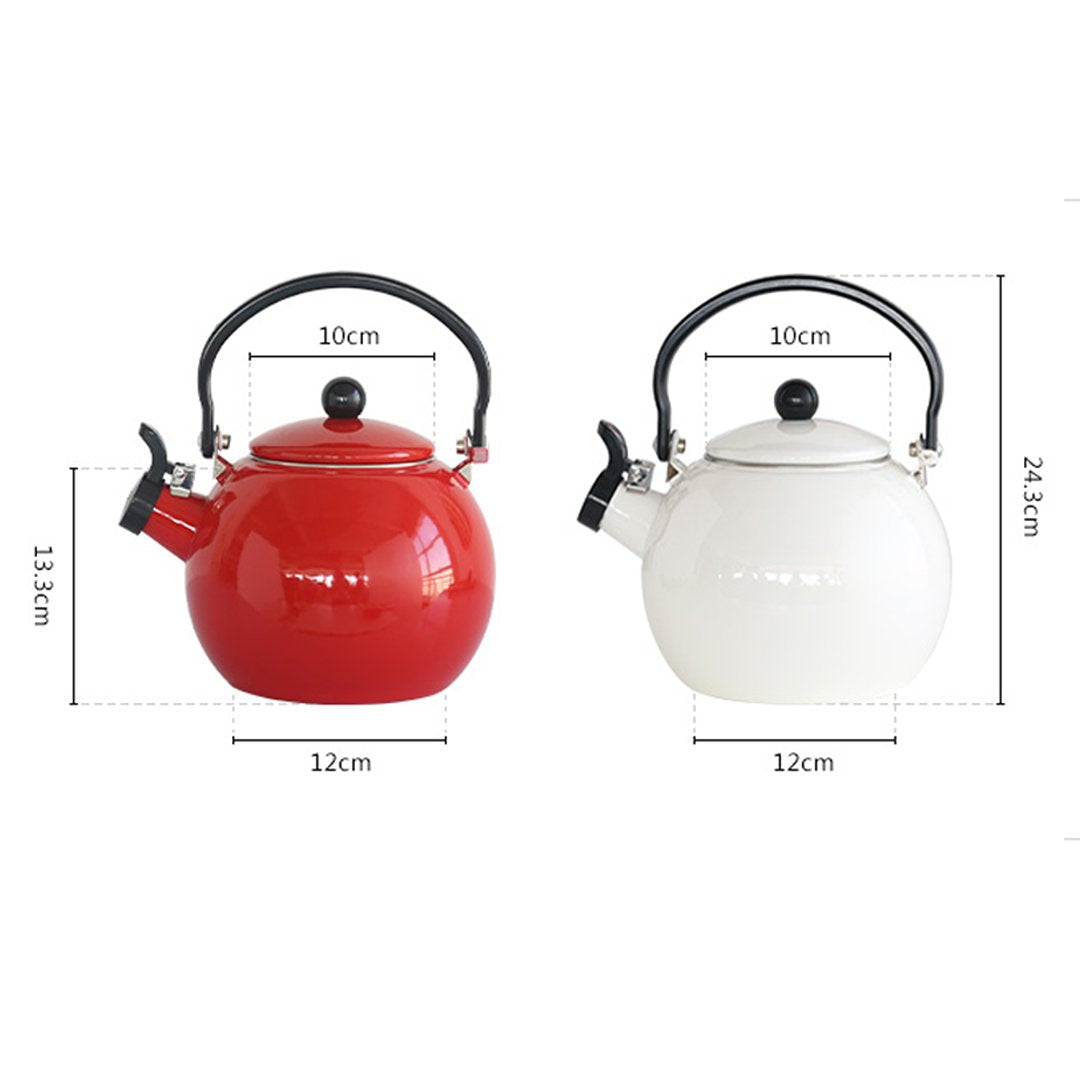 2.0 Liter Ceramic Porcelain Kettle Red