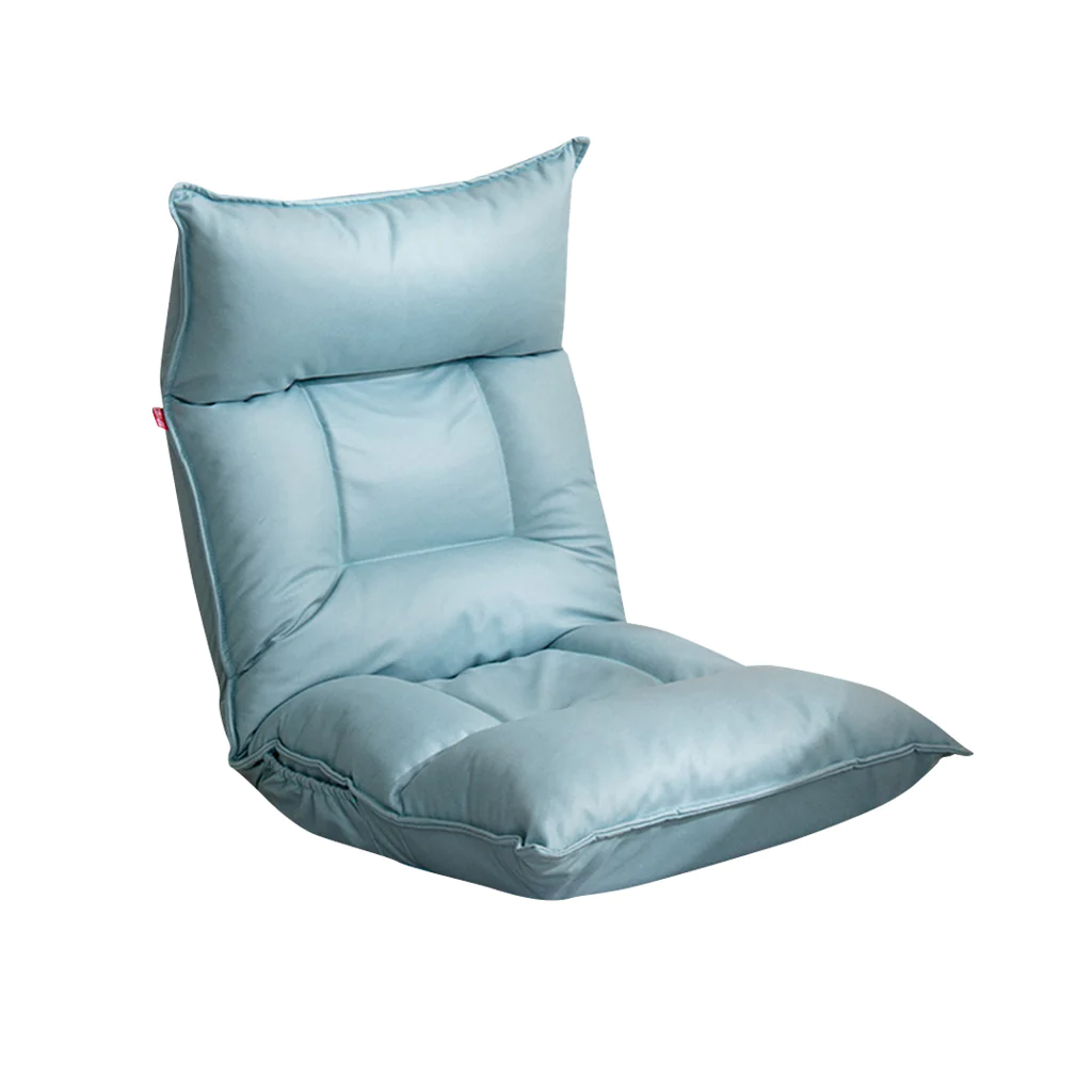 Air Leather Floor Recliner Lazy Chair Blue